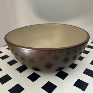 Edith Heath Ceramics Pottery #107 Serving Bowl 8" Diameter Brown/beige